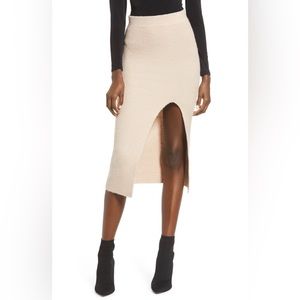 LEITH Split Sweater Midi Skirt